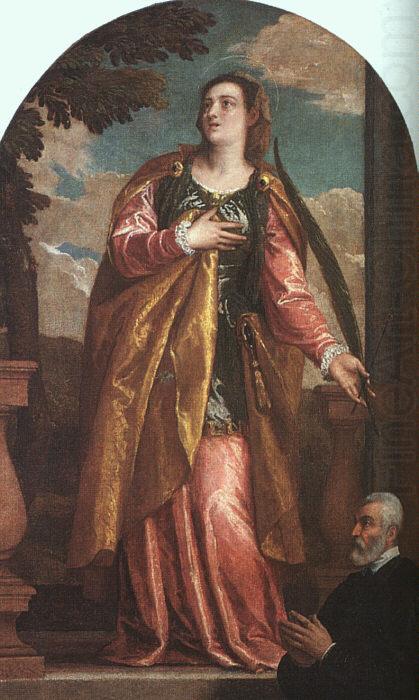  Paolo  Veronese St Lucy and a Donor china oil painting image